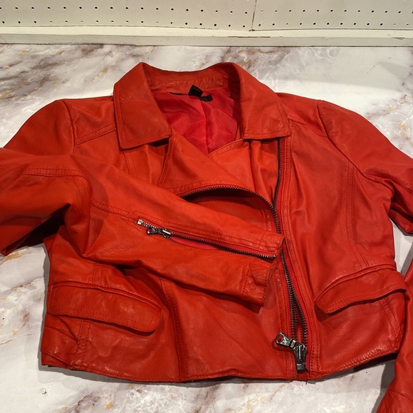 Kenneth Cole leather Moto Jacket. SZ M - Picture 6 of 7